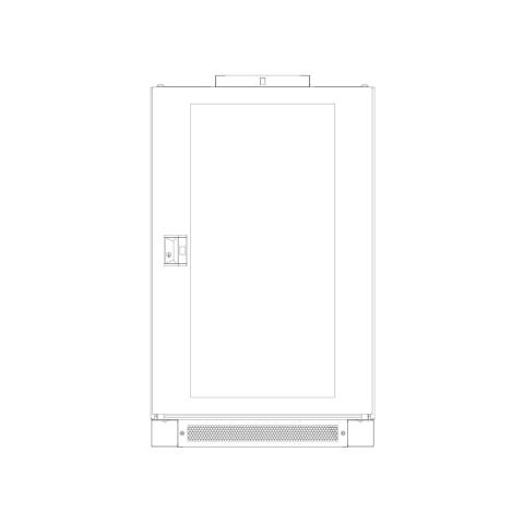 CAB24-TX-800 Floor Cabinet, 24HU, 800x800, IP20, w/ventilation & base